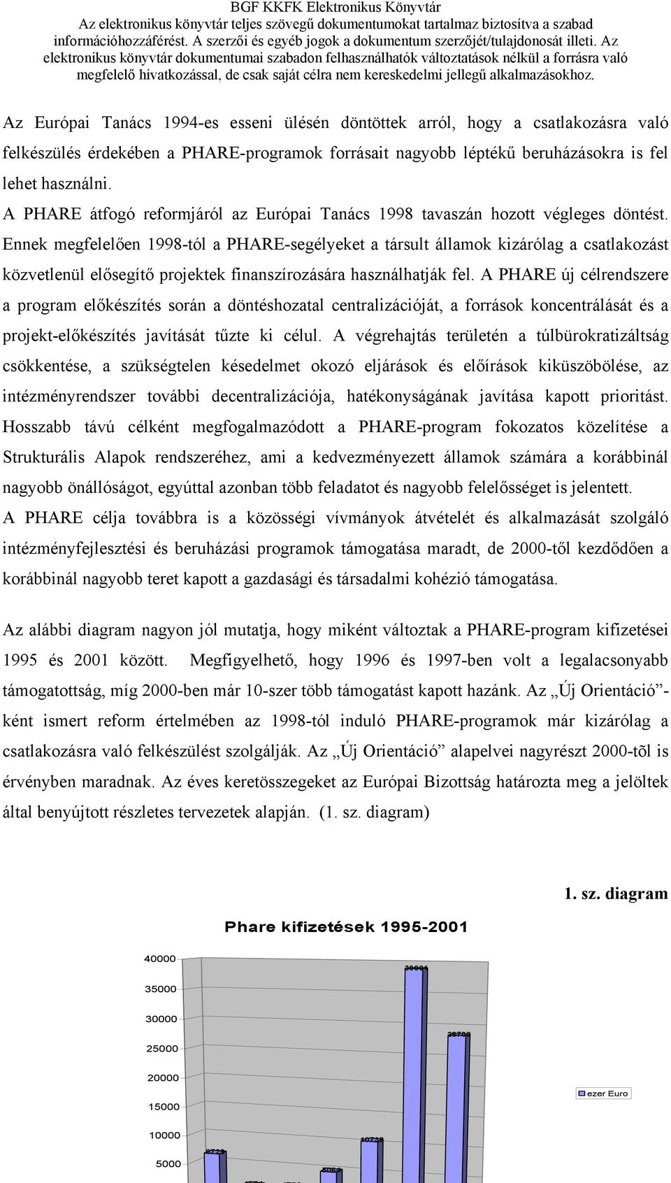 Ennek megfelelően 1998-tól a PHARE-segélyeket a társult államok kizárólag a csatlakozást közvetlenül elősegítő projektek finanszírozására használhatják fel.