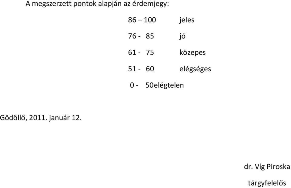 közepes 51-60 elégséges 0-50 elégtelen