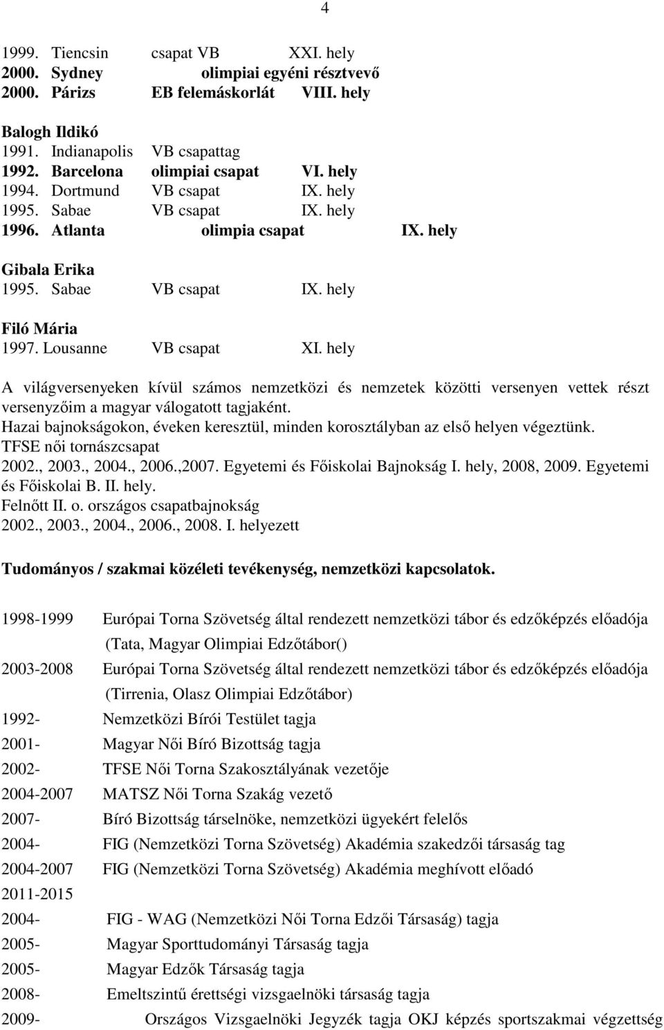 hely A világversenyeken kívül számos nemzetközi és nemzetek közötti versenyen vettek részt versenyzőim a magyar válogatott tagjaként.