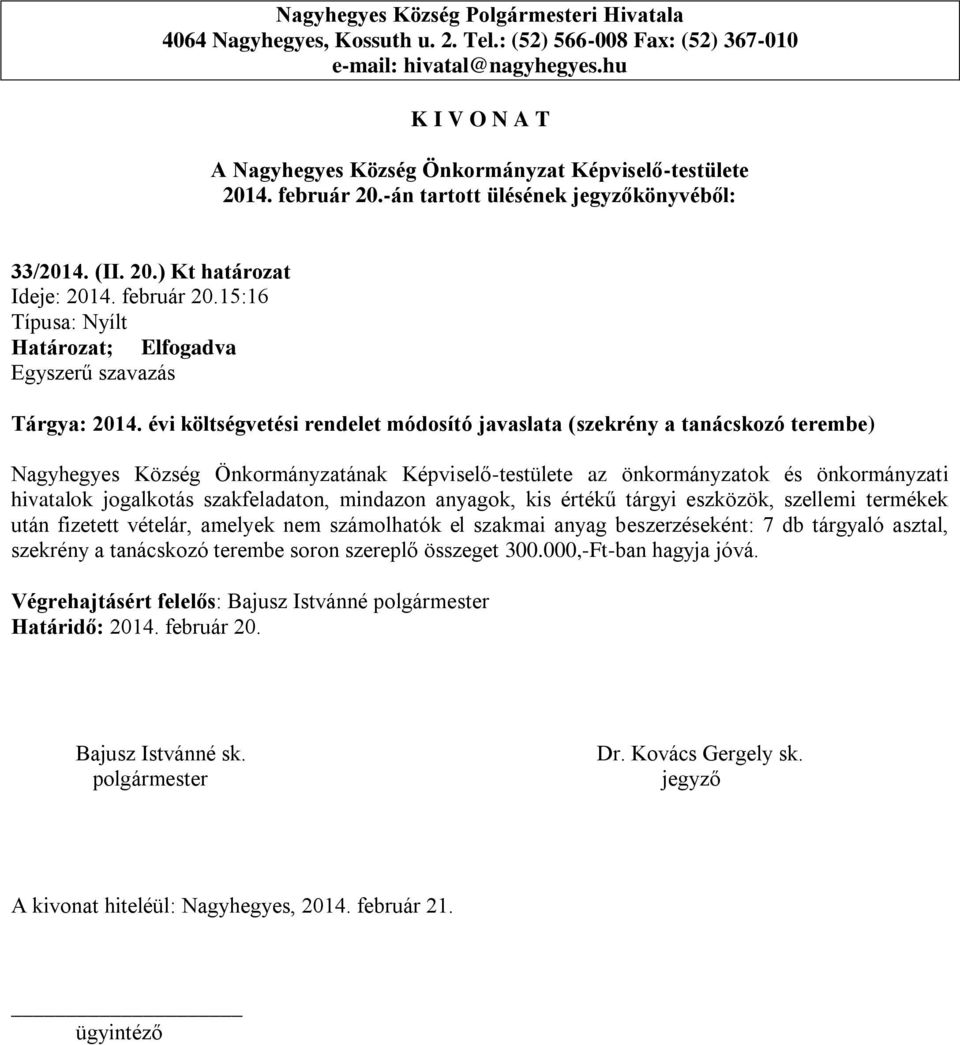 önkormányzati hivatalok jogalkotás szakfeladaton, mindazon anyagok, kis értékű tárgyi eszközök, szellemi termékek után fizetett vételár, amelyek nem