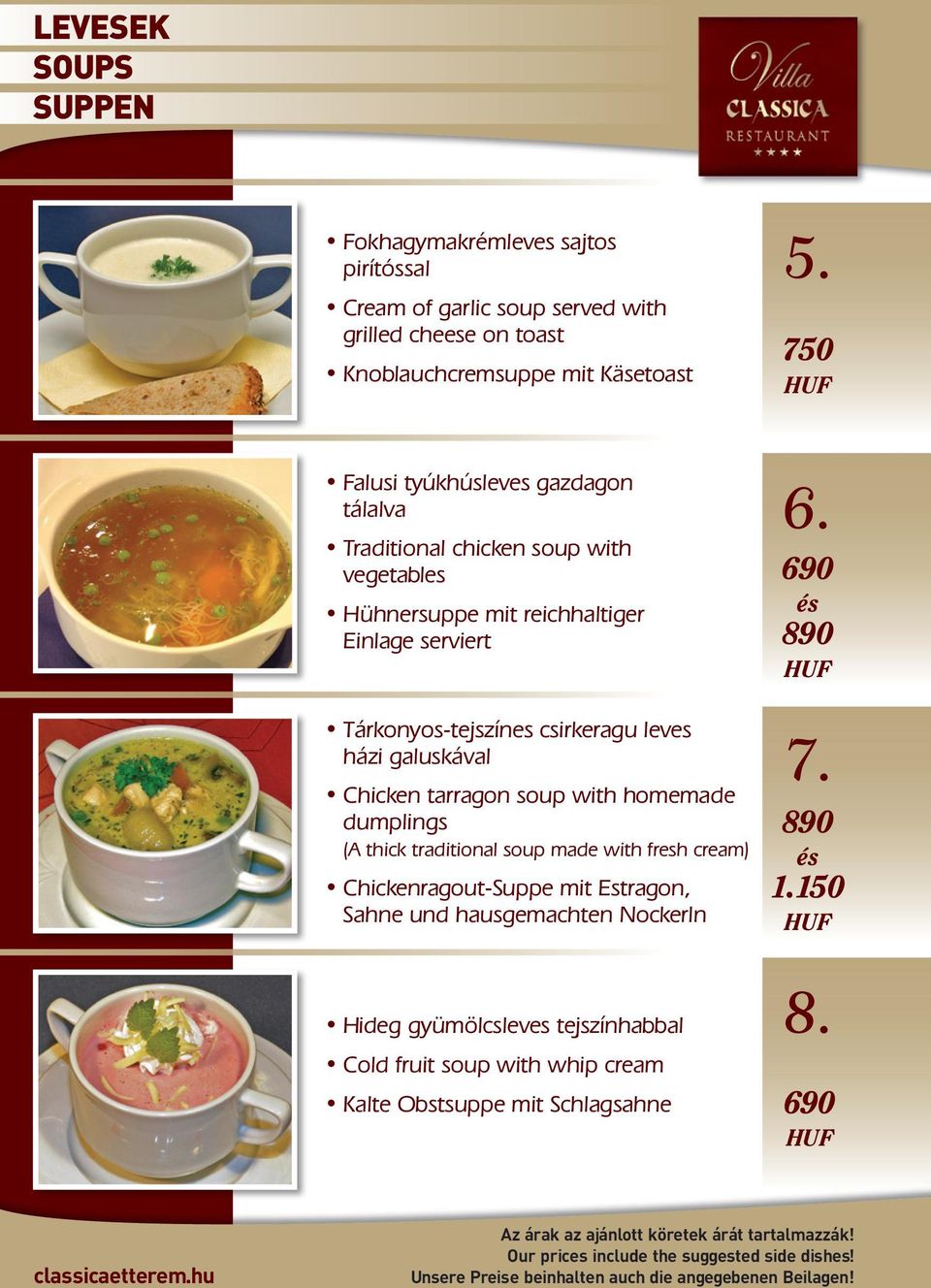 csirkeragu leves házi galuskával Chicken tarragon soup with homemade dumplings (A thick traditional soup made with fresh cream) Chickenragout-Suppe mit