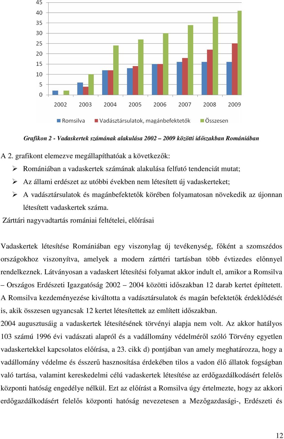 vadásztársulatok és magánbefektetők körében folyamatosan növekedik az újonnan létesített vadaskertek száma.