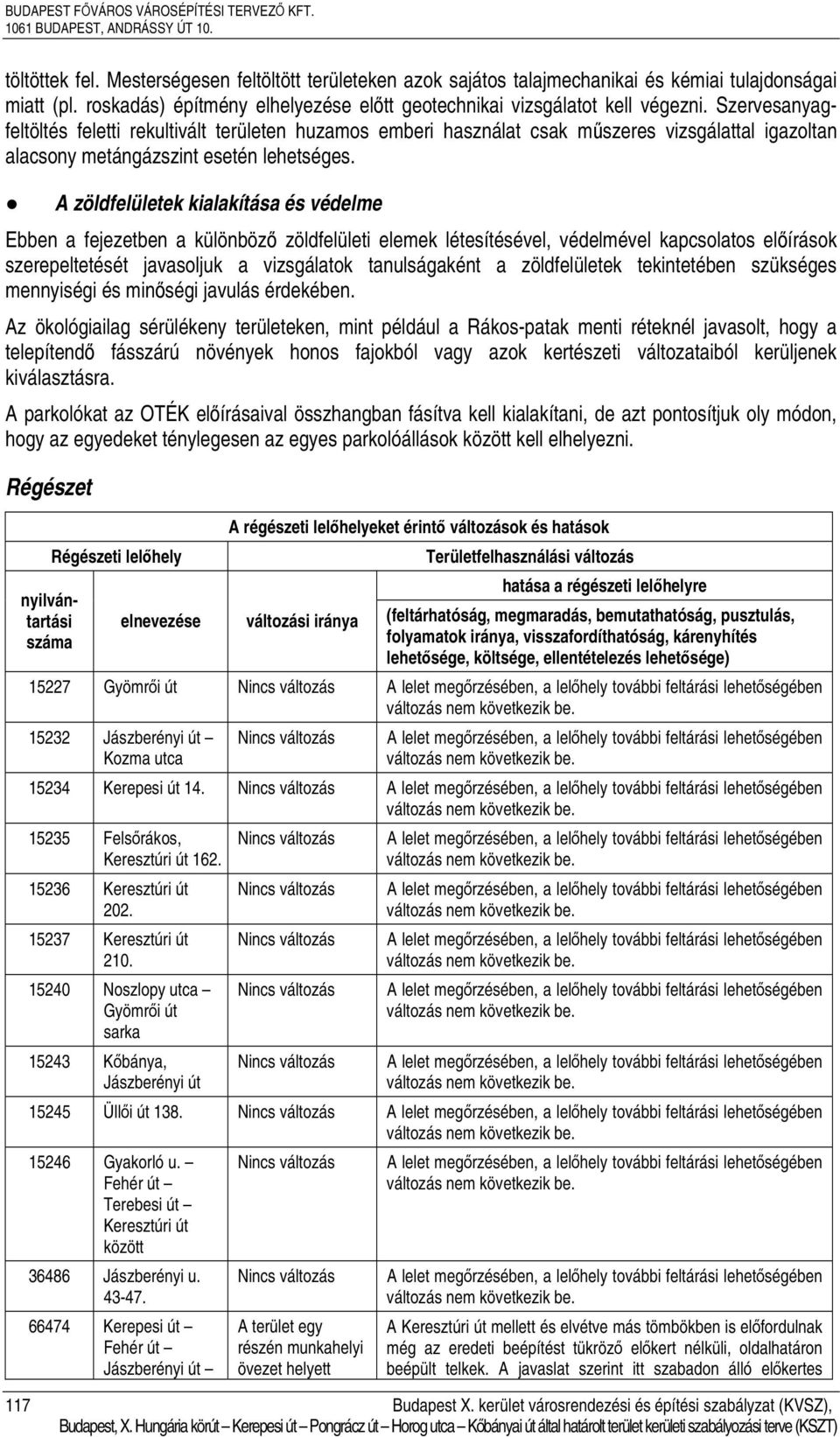 Szervesanyagfeltöltés feletti rekultivált területen huzamos emberi használat csak műszeres vizsgálattal igazoltan alacsony metángázszint esetén lehetséges.