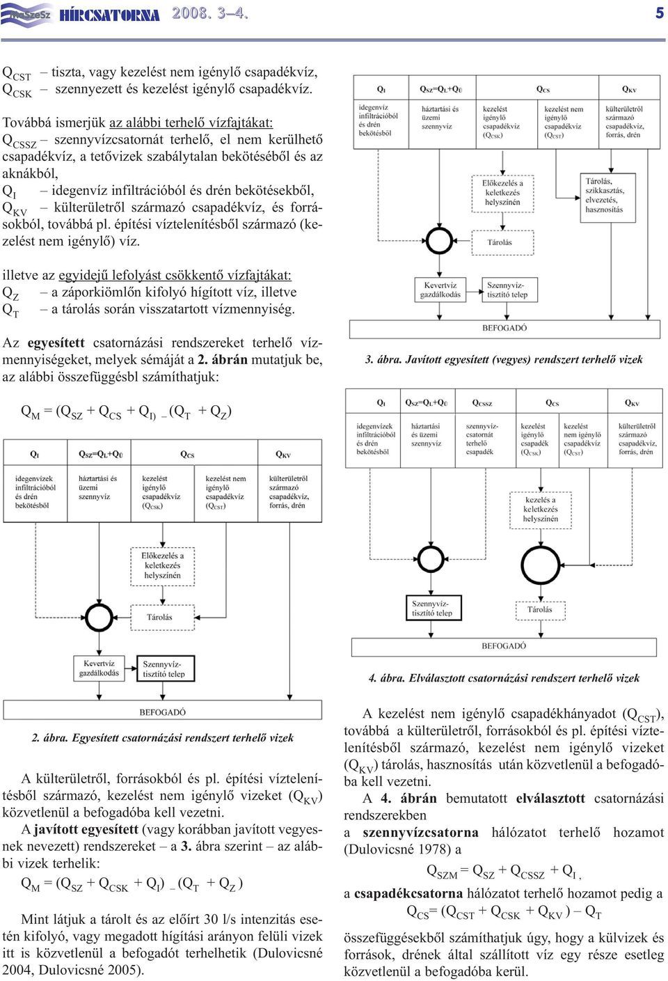 bekötésekbõl, Q I Q KV külterületrõl származó csapadékvíz, és forrásokból, továbbá pl. építési víztelenítésbõl származó (kezelést nem igénylõ) víz.