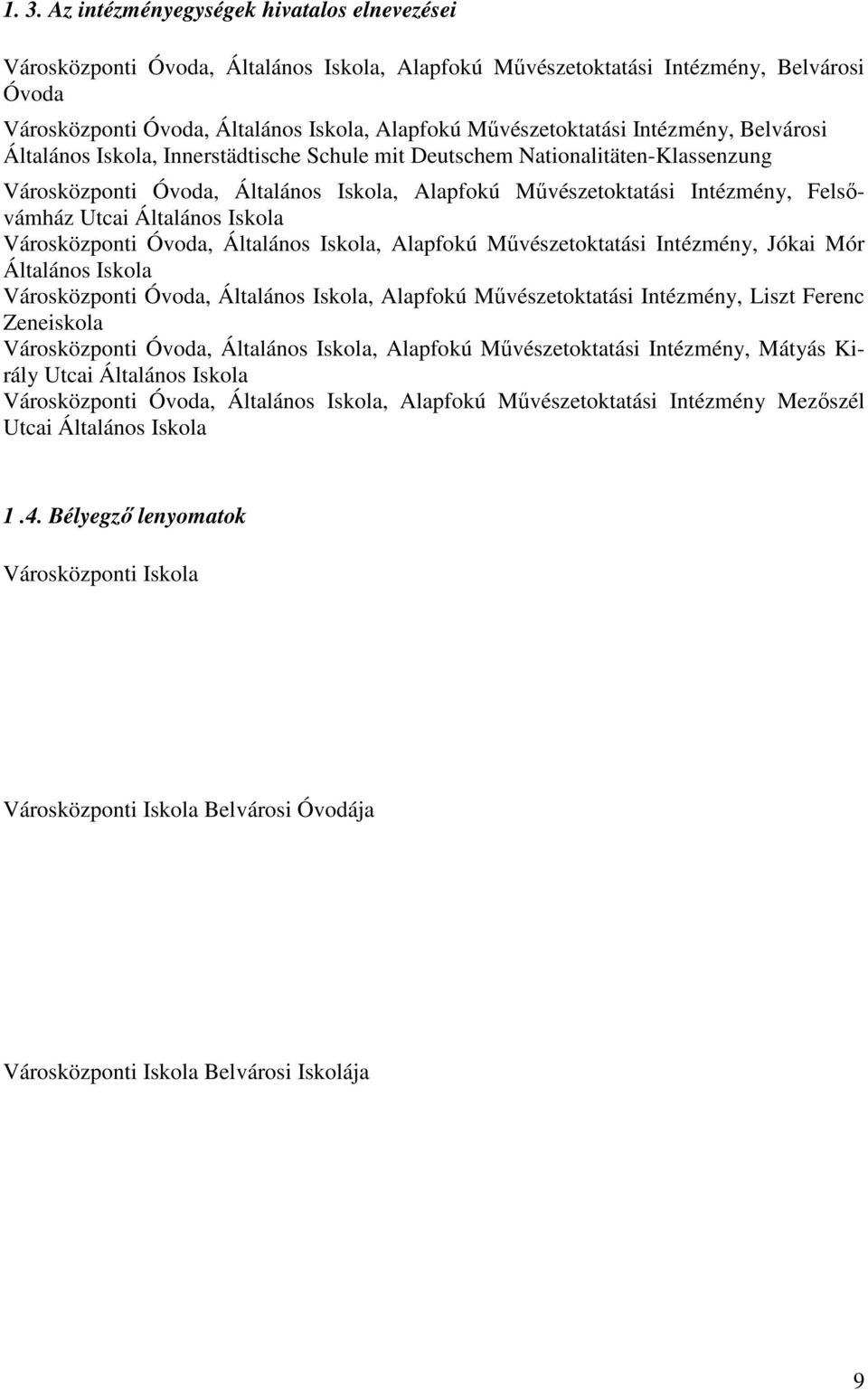 Felsővámház Utcai Általános Iskola Városközponti Óvoda, Általános Iskola, Alapfokú Művészetoktatási Intézmény, Jókai Mór Általános Iskola Városközponti Óvoda, Általános Iskola, Alapfokú