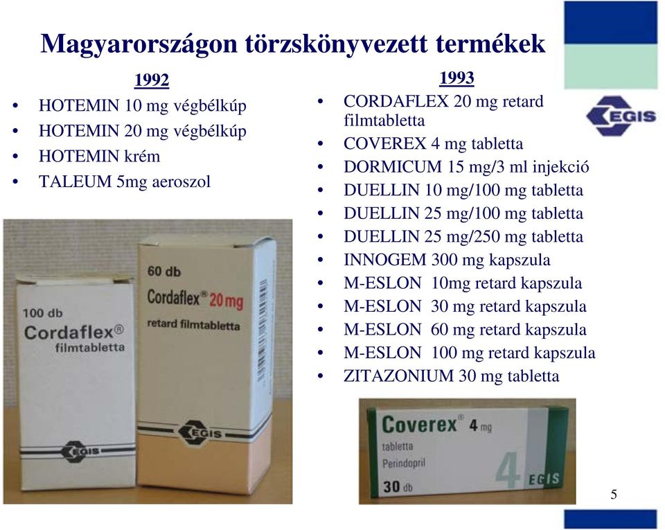 mg/100 mg tabletta DUELLI 25 mg/100 mg tabletta DUELLI 25 mg/250 mg tabletta IGEM 300 mg kapszula M-ESL 10mg