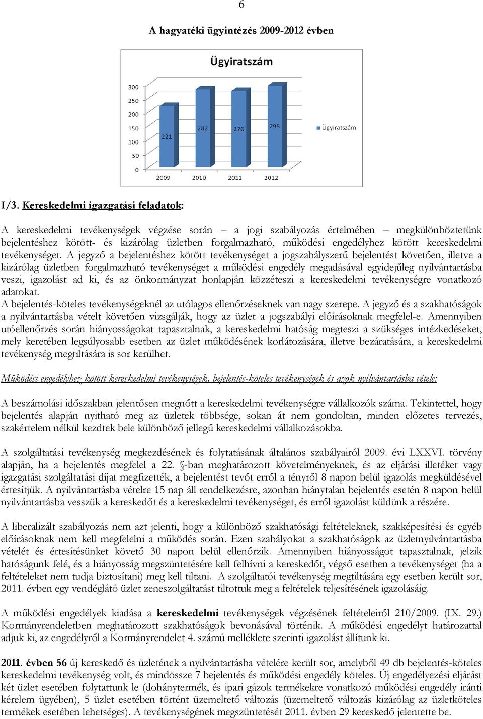 engedélyhez kötött kereskedelmi tevékenységet.