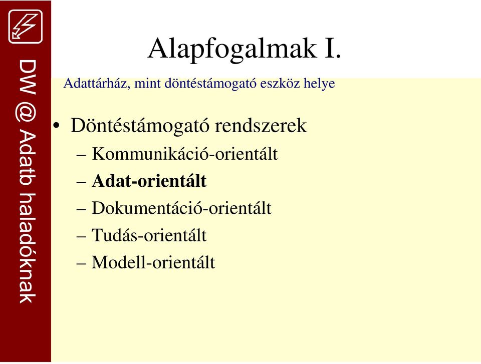 Döntéstámogató rendszerek