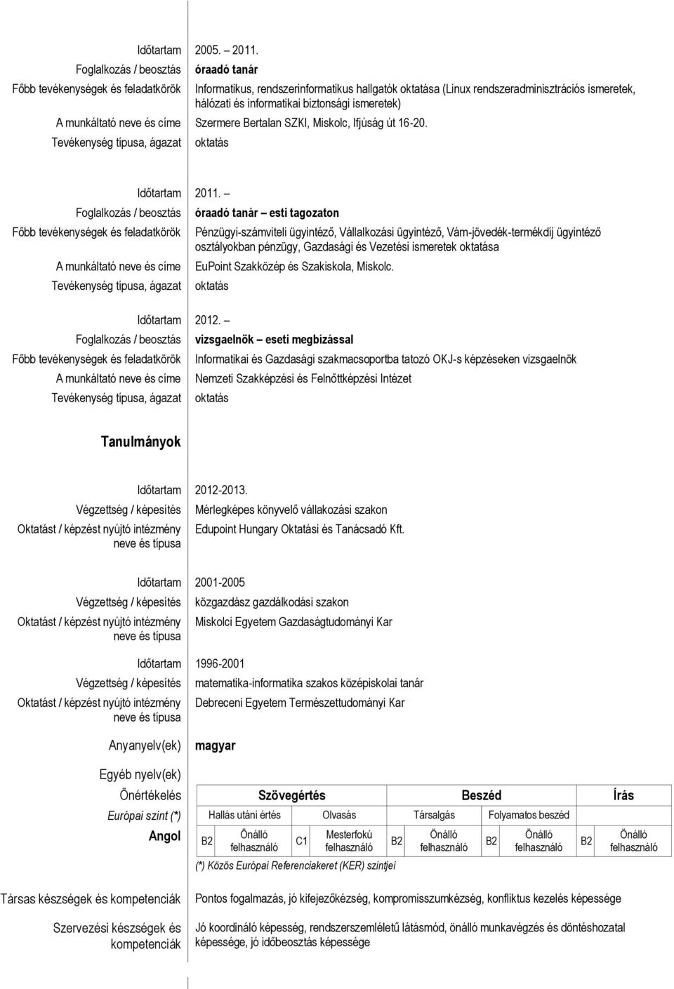 SZKI, Miskolc, Ifjúság út 16-20.