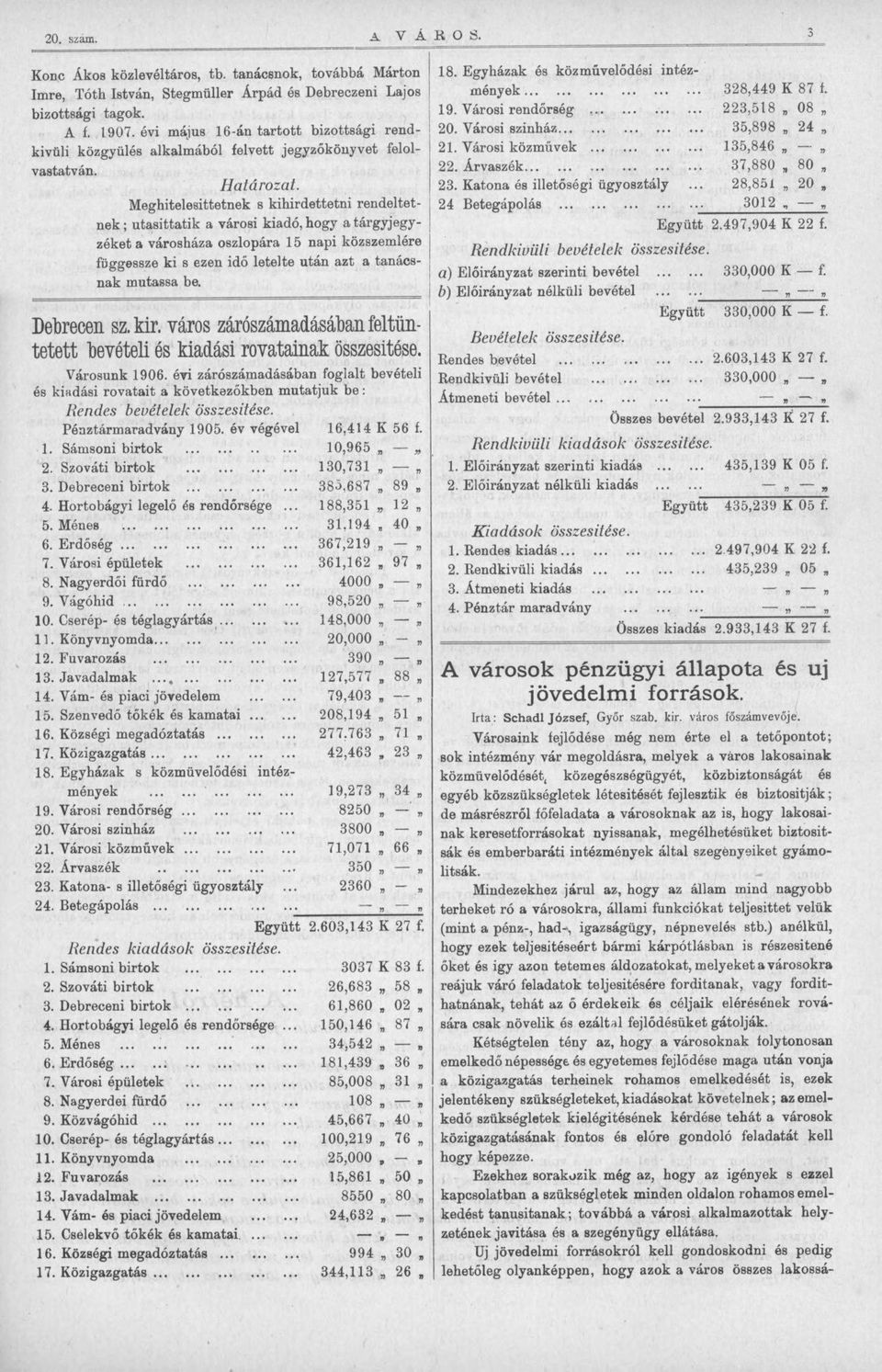 Meghitelesittetnek s kihirdettetni rendeltetnek ; utasittatik a városi kiadó, hogy a tárgyjegyzéket a városháza oszlopára 15 napi közszemlére függessze ki s ezen idő letelte után azt a tanácsnak