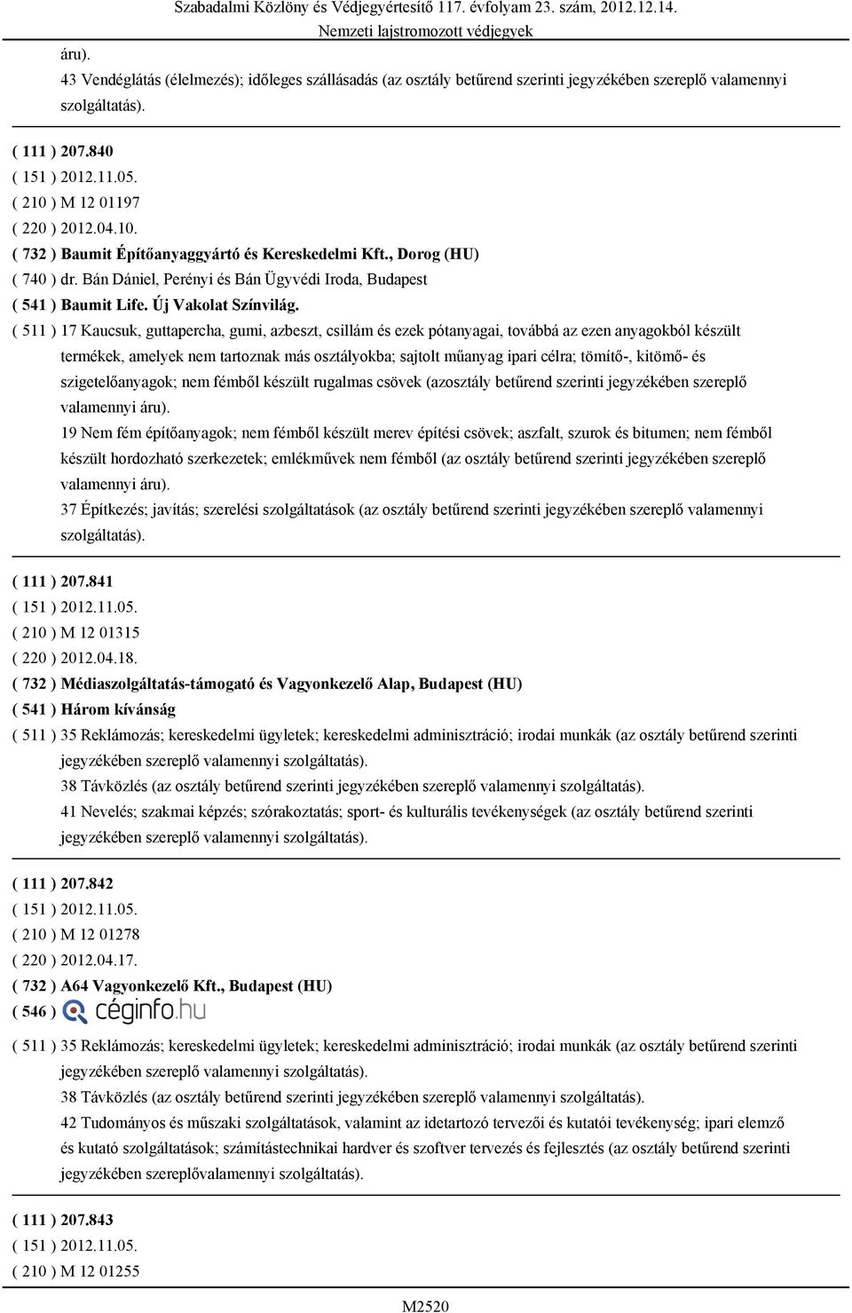 ( 511 ) 17 Kaucsuk, guttapercha, gumi, azbeszt, csillám és ezek pótanyagai, továbbá az ezen anyagokból készült termékek, amelyek nem tartoznak más osztályokba; sajtolt műanyag ipari célra; tömítő-,