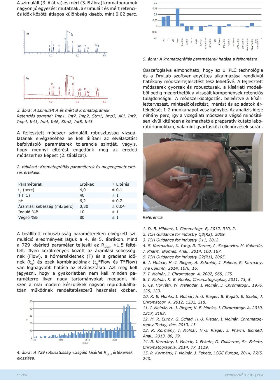 Retenciós sorrend: Imp1, Int7, Imp2, Stm1, Imp, API, Int2, Imp4, Int1, Int4, Int6, Stm2, Int5, Int A fejlesztett módszer szimulált robusztusság vizsgálatának elvégzéséhez be kell állítani az