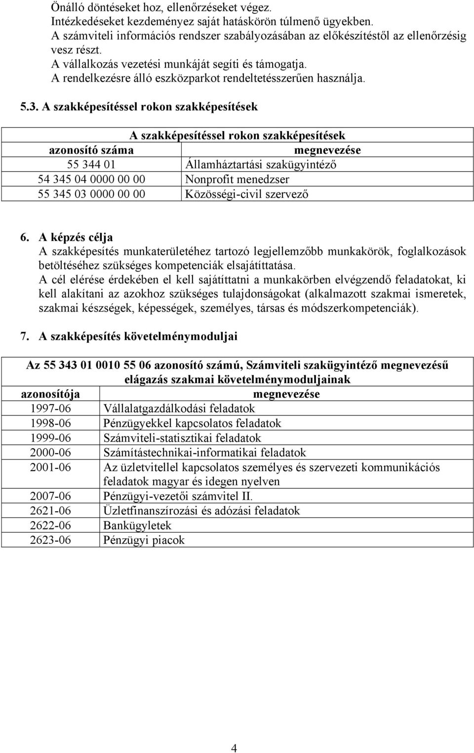 A rendelkezésre álló eszközparkot rendeltetésszerűen használja. 5.3.