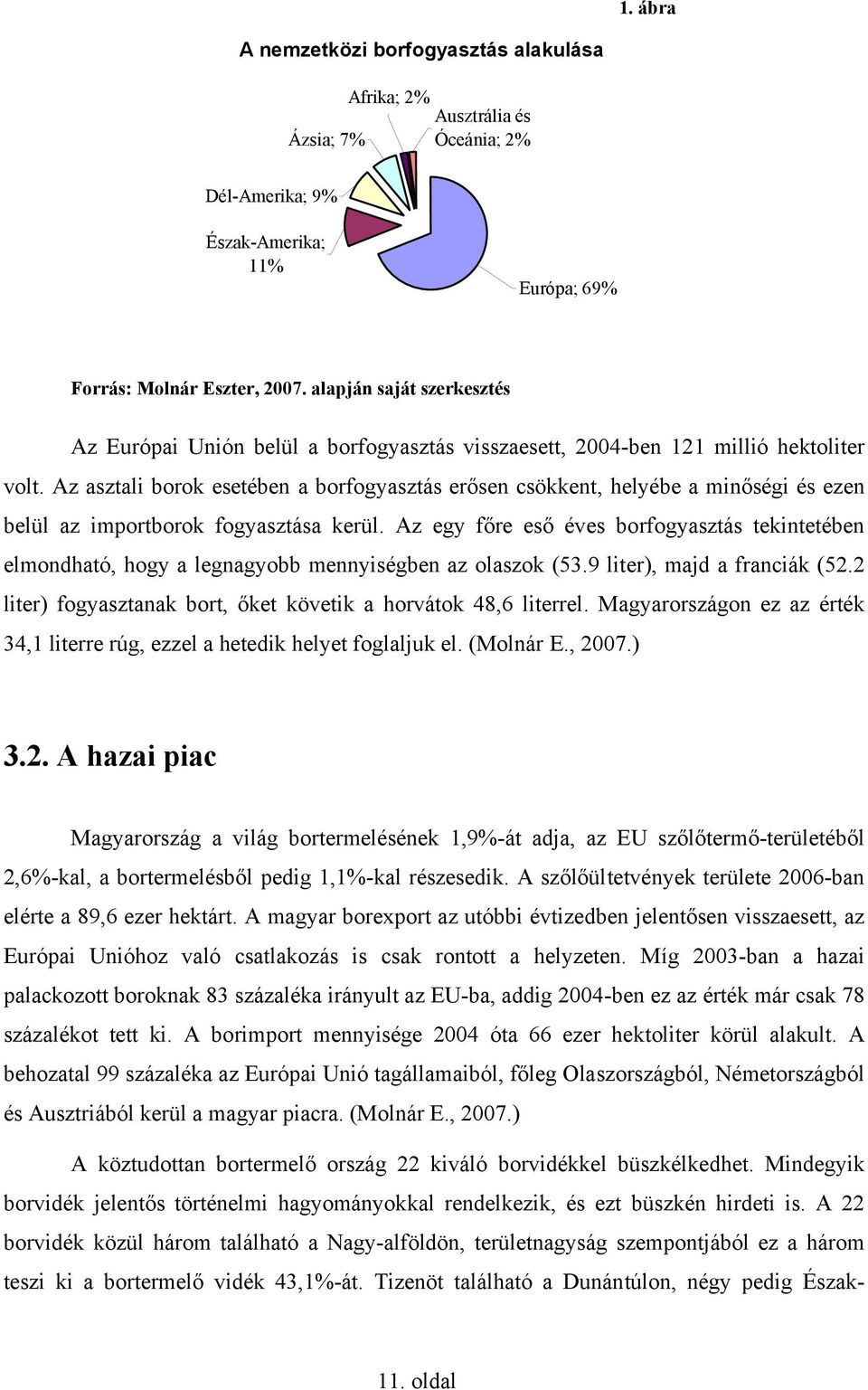 Az asztali borok esetében a borfogyasztás erősen csökkent, helyébe a minőségi és ezen belül az importborok fogyasztása kerül.