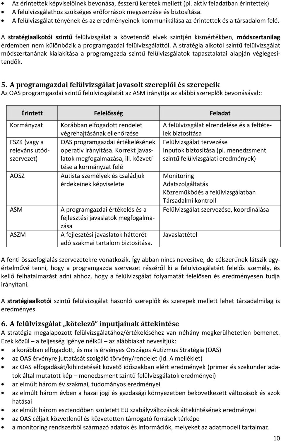 A stratégiaalkotói szintű felülvizsgálat a követendő elvek szintjén kismértékben, módszertanilag érdemben nem különbözik a programgazdai felülvizsgálattól.