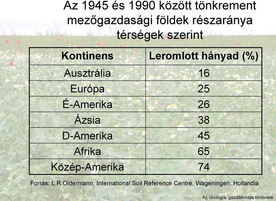 Ázsia 38 D-Amerika 45 Afrika 65 Közép-Amerika 74 Forrás: L.R.