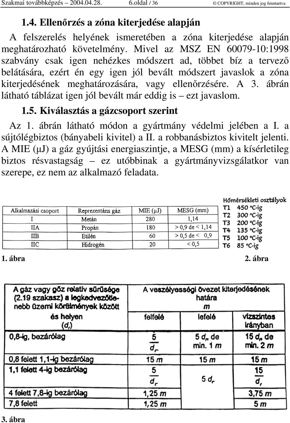 ellenrzésére. A 3. ábrán látható táblázat igen jól bevált már eddig is ezt javaslom. 1.5. Kiválasztás a gázcsoport szerint Az 1. ábrán látható módon a gyártmány védelmi jelében a I.