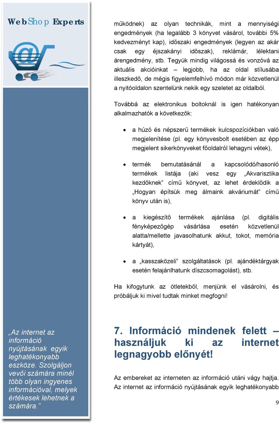 Tegyük mindig világossá és vonzóvá az aktuális akcióinkat legjobb, ha az oldal stílusába illeszkedő, de mégis figyelemfelhívó módon már közvetlenül a nyitóoldalon szentelünk nekik egy szeletet az