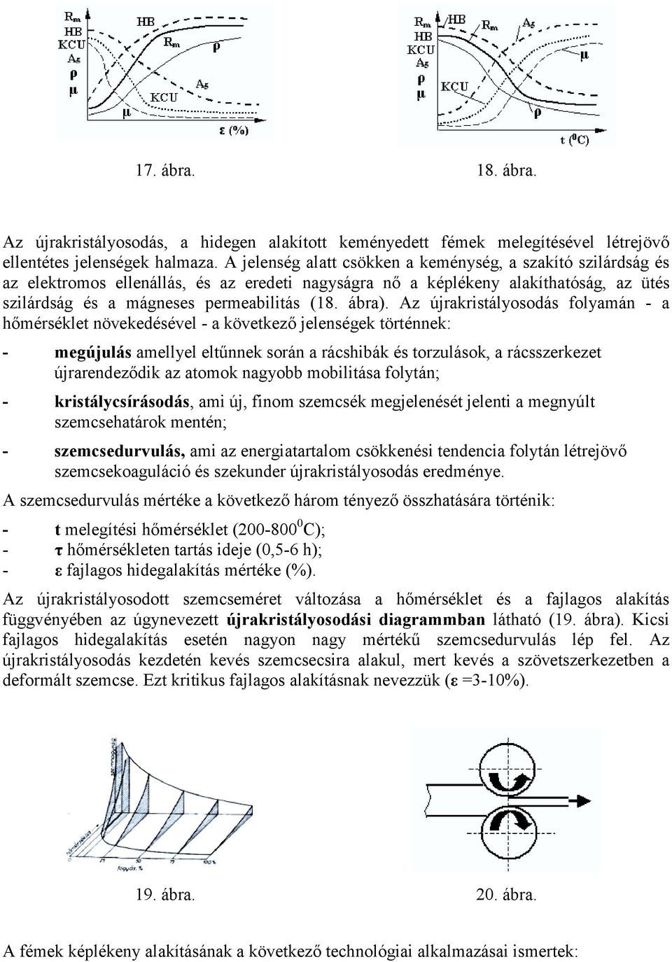 Az újrakristályosodás folyamán - a hőmérséklet növekedésével - a következő jelenségek történnek: - megújulás amellyel eltűnnek során a rácshibák és torzulások, a rácsszerkezet újrarendeződik az