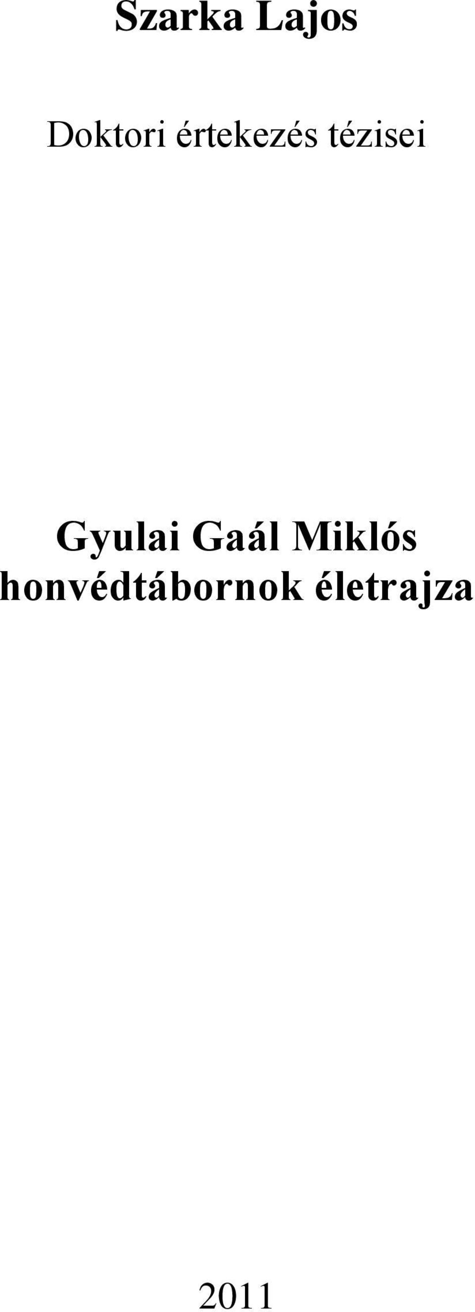 Gyulai Gaál Miklós