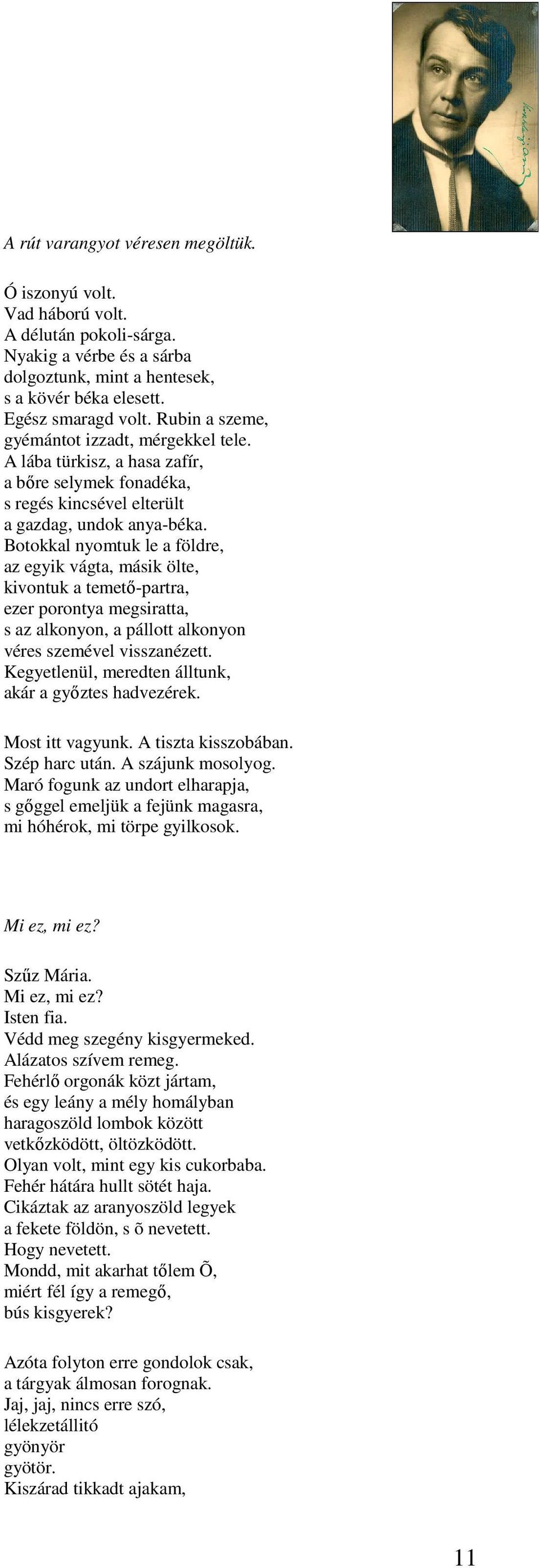 Botokkal nyomtuk le a földre, az egyik vágta, másik ölte, kivontuk a temető-partra, ezer porontya megsiratta, s az alkonyon, a pállott alkonyon véres szemével visszanézett.