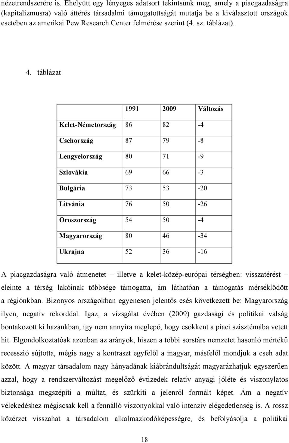 Center felmérése szerint (4. sz. táblázat). 4.