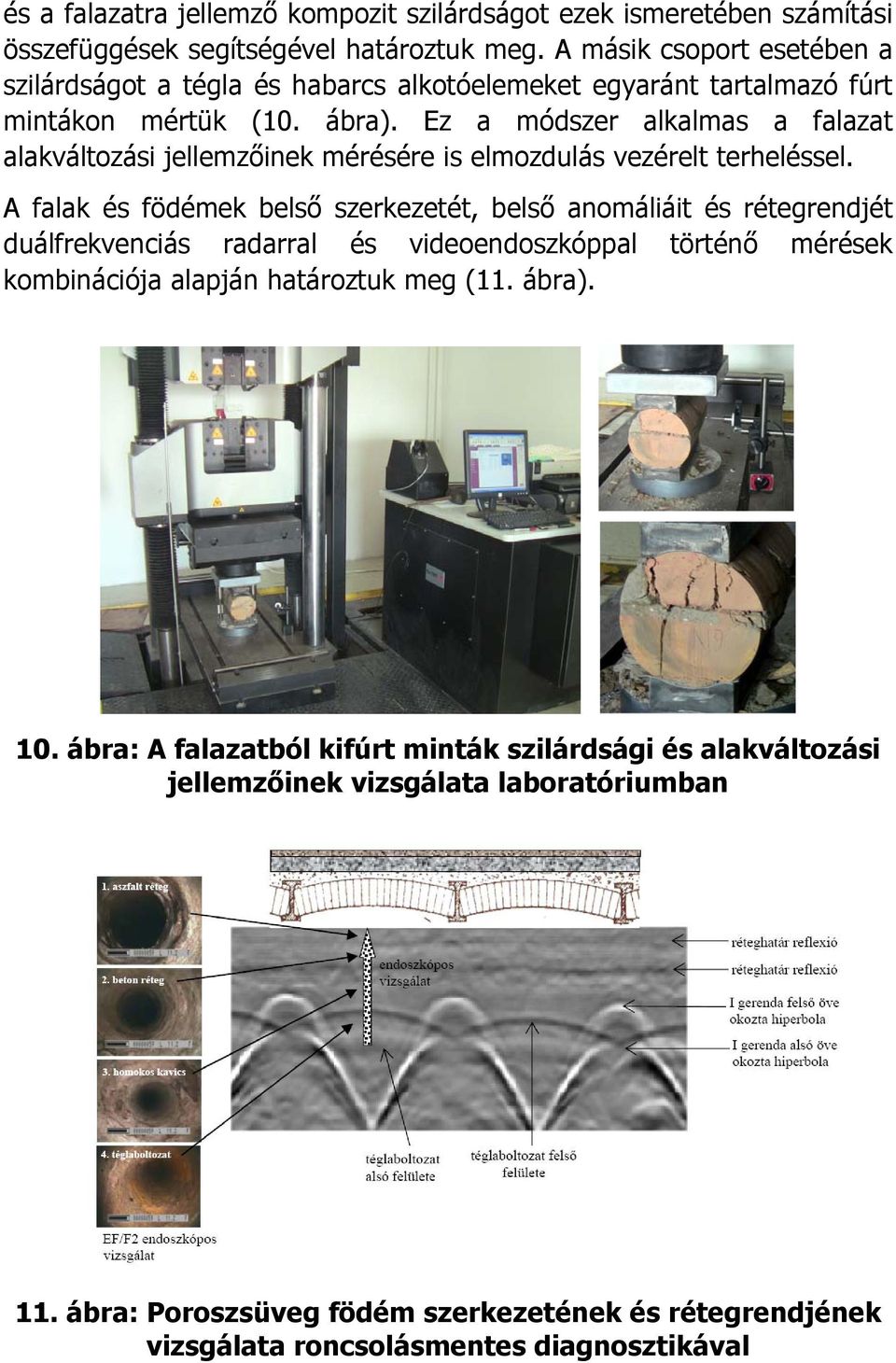 Ez a módszer alkalmas a falazat alakváltozási jellemzőinek mérésére is elmozdulás vezérelt terheléssel.