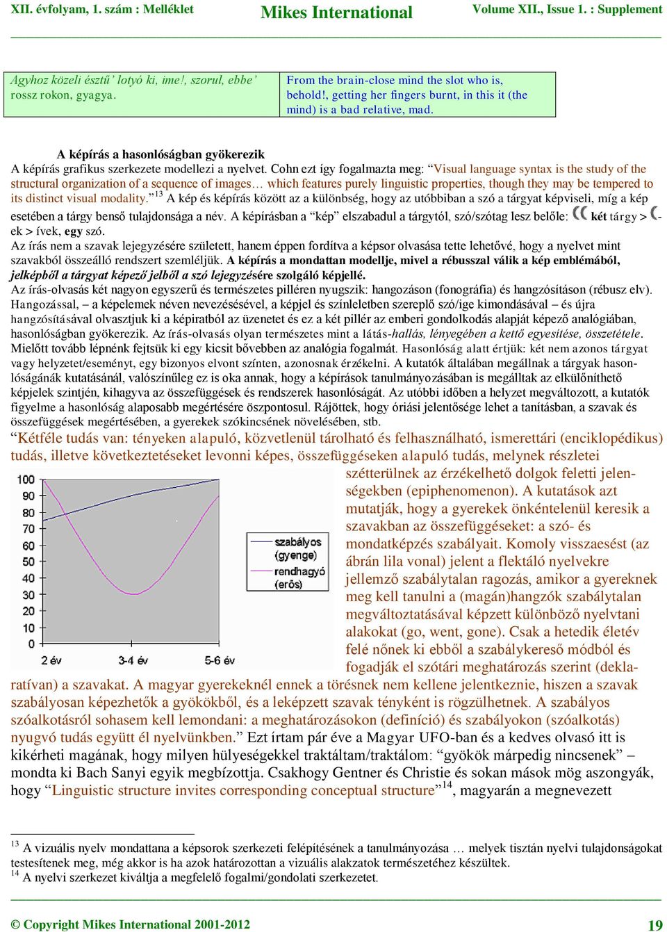 Cohn ezt így fogalmazta meg: Visual language syntax is the study of the structural organization of a sequence of images which features purely linguistic properties, though they may be tempered to its