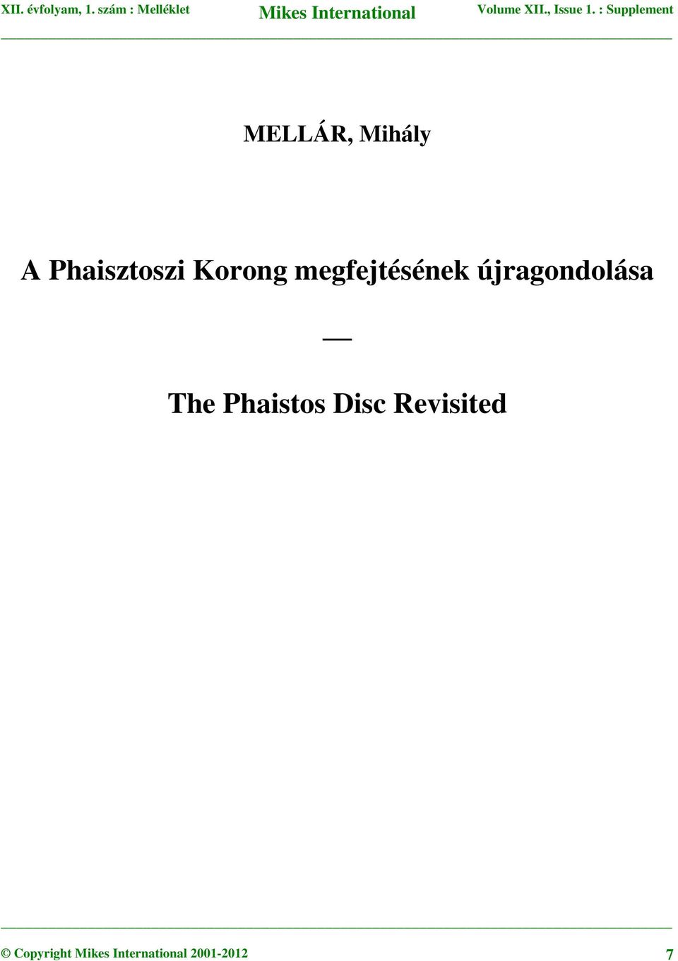 újragondolása The Phaistos Disc