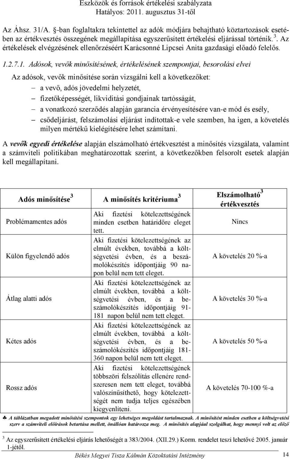 likviditási gondjainak tartósságát, a vonatkozó szerződés alapján garancia érvényesítésére van-e mód és esély, csődeljárást, felszámolási eljárást indítottak-e vele szemben, ha igen, a követelés