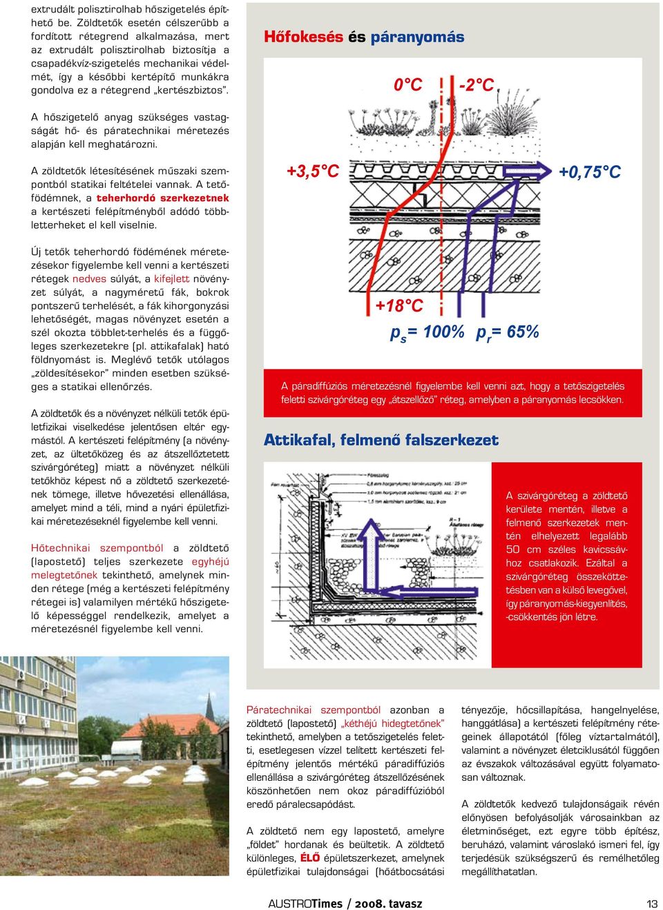 rétegrend kertészbiztos. Hőfokesés és páranyomás 0 C -2 C A hőszigetelő anyag szükséges vastagságát hő- és páratechnikai méretezés alapján kell meghatározni.