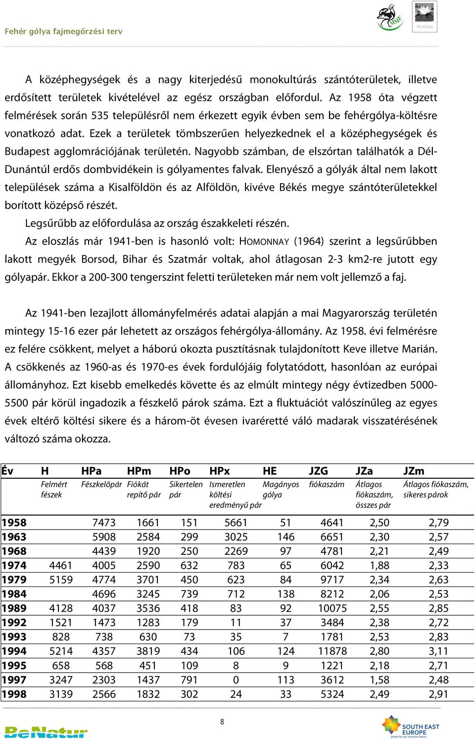 Ezek a területek tömbszerűen helyezkednek el a középhegységek és Budapest agglomrációjának területén. Nagyobb számban, de elszórtan találhatók a Dél- Dunántúl erdős dombvidékein is gólyamentes falvak.