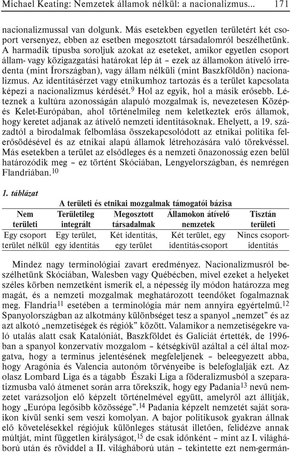 A harmadik típusba soroljuk azokat az eseteket, amikor egyetlen csoport állam- vagy közigazgatási határokat lép át ezek az államokon átívelõ irredenta (mint Írországban), vagy állam nélküli (mint