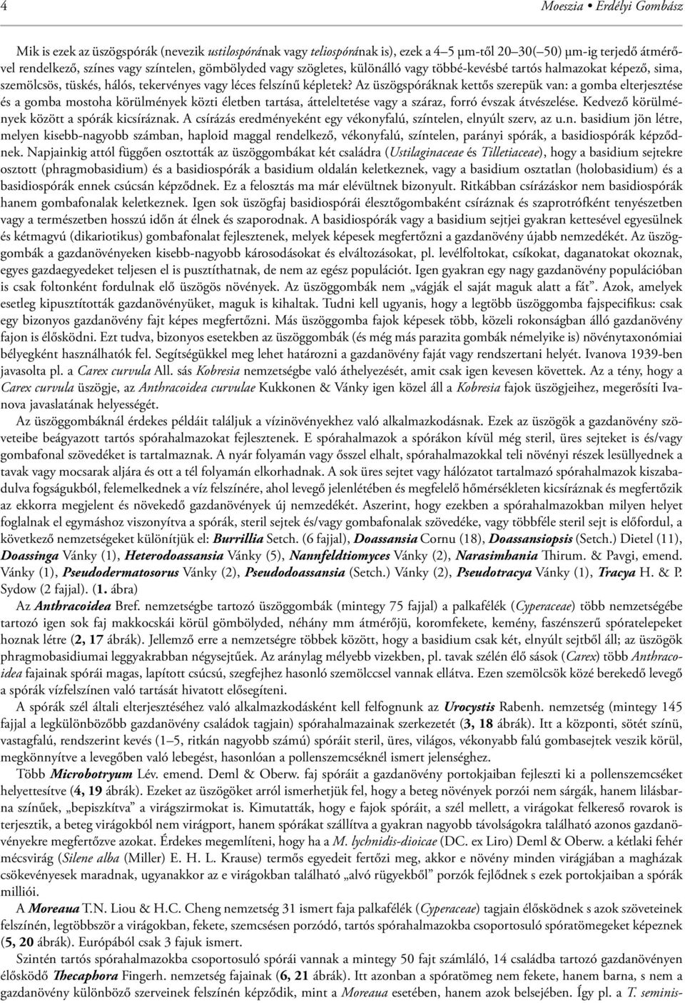 Az üszögspóráknak kettős szerepük van: a gomba elterjesztése és a gomba mostoha körülmények közti életben tartása, átteleltetése vagy a száraz, forró évszak átvészelése.