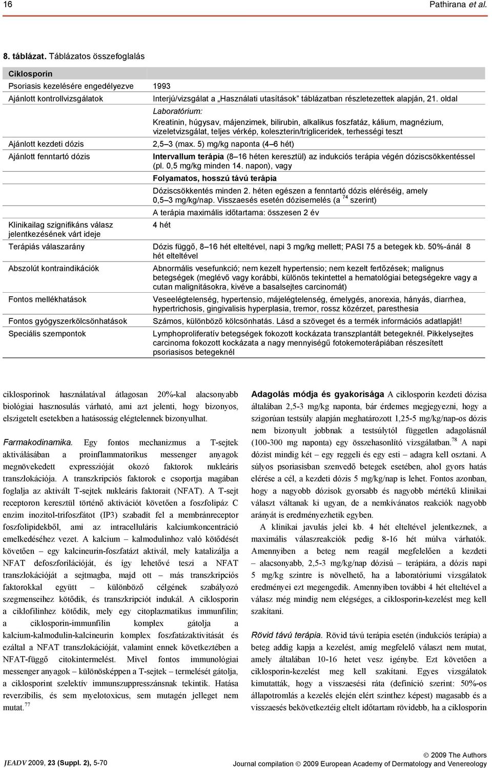 oldal Ajánlott kezdeti dózis Ajánlott fenntartó dózis Klinikailag szignifikáns válasz jelentkezésének várt ideje Laboratórium: Kreatinin, húgysav, májenzimek, bilirubin, alkalikus foszfatáz, kálium,