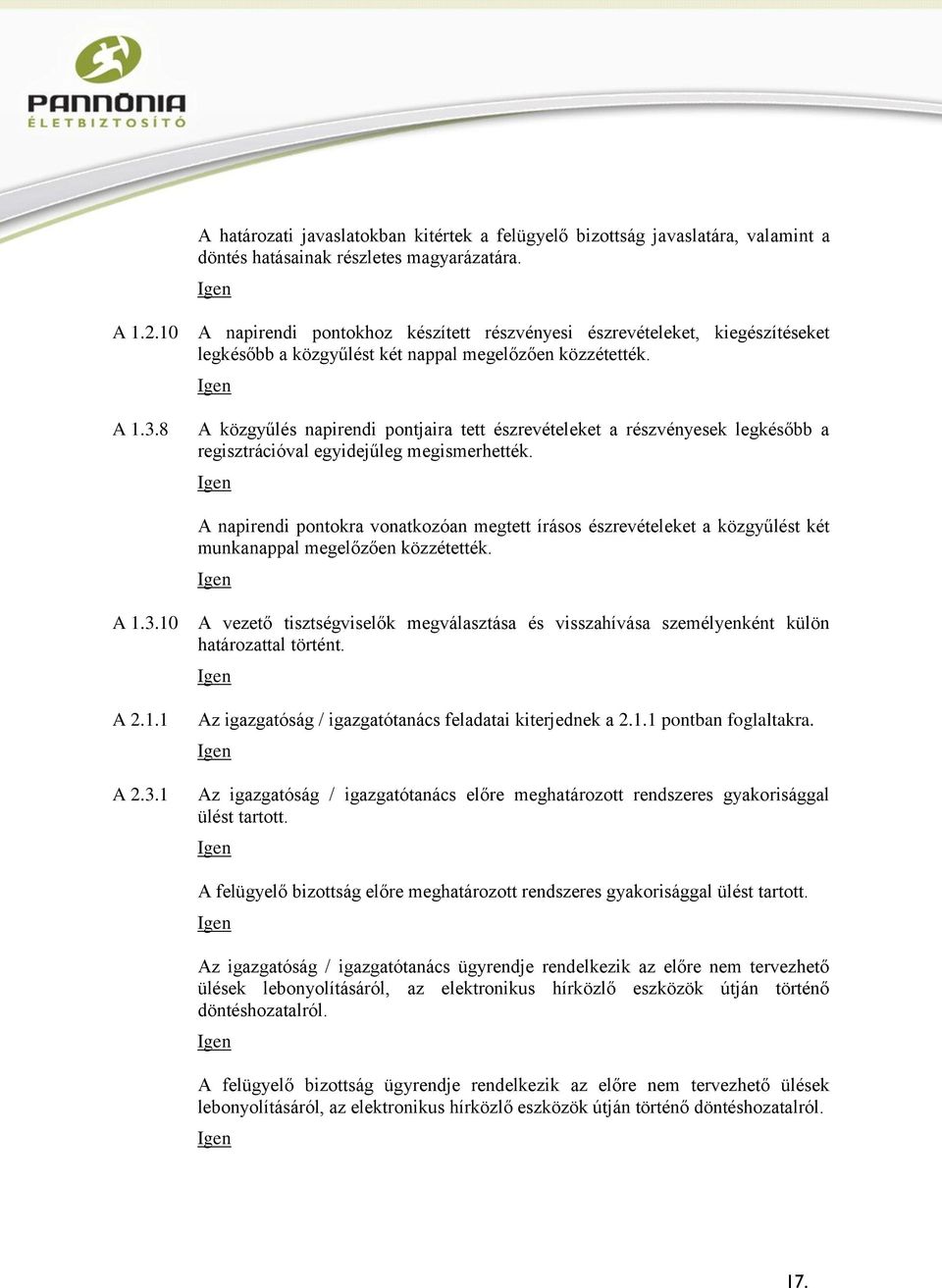 A közgyűlés napirendi pontjaira tett észrevételeket a részvényesek legkésőbb a regisztrációval egyidejűleg megismerhették.