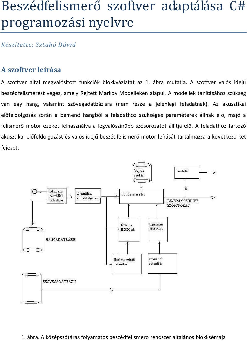 A modellek tanításához szükség van egy hang, valamint szövegadatbázisra (nem része a jelenlegi feladatnak).