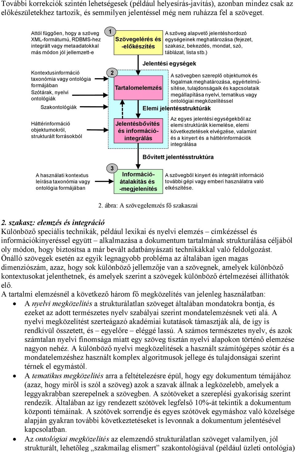 meghatározása (fejezet, szakasz, bekezdés, mondat, szó, táblázat, lista stb.