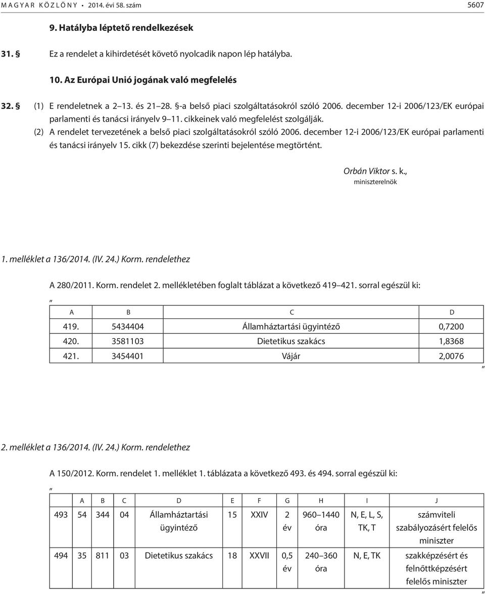 cikkeinek való megfelelést szolgálják. (2) A rendelet tervezetének a belső piaci szolgáltatásokról szóló 2006. december 12-i 2006/123/EK európai parlamenti és tanácsi irányelv 15.