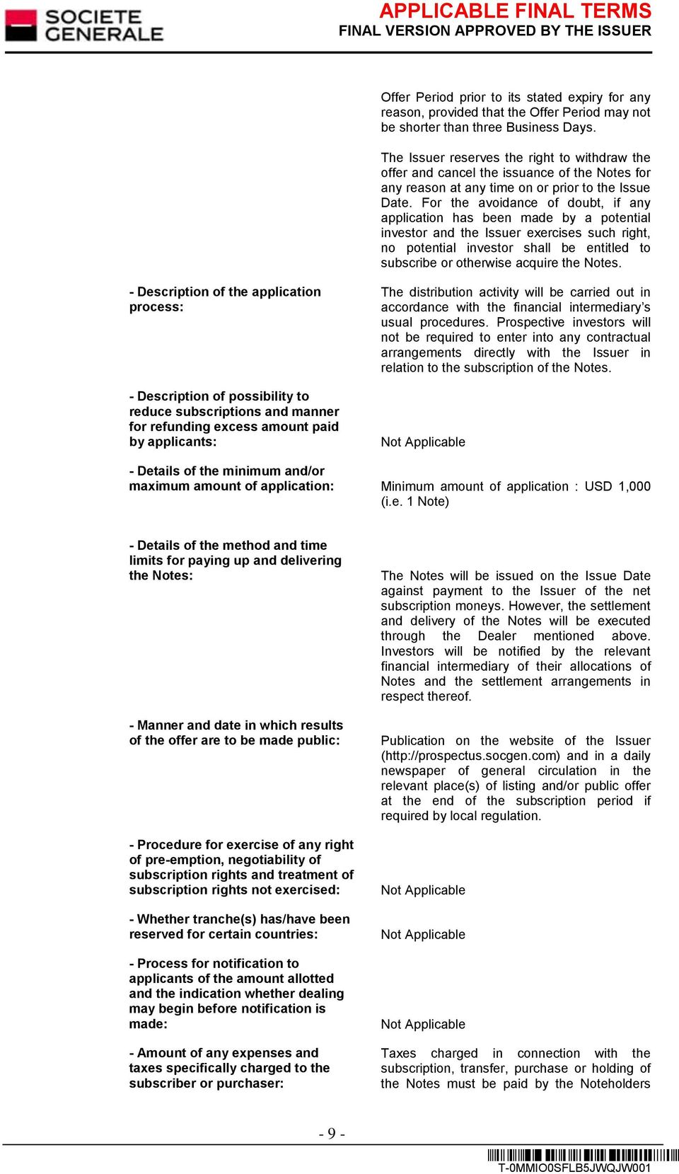 For the avoidance of doubt, if any application has been made by a potential investor and the Issuer exercises such right, no potential investor shall be entitled to subscribe or otherwise acquire the