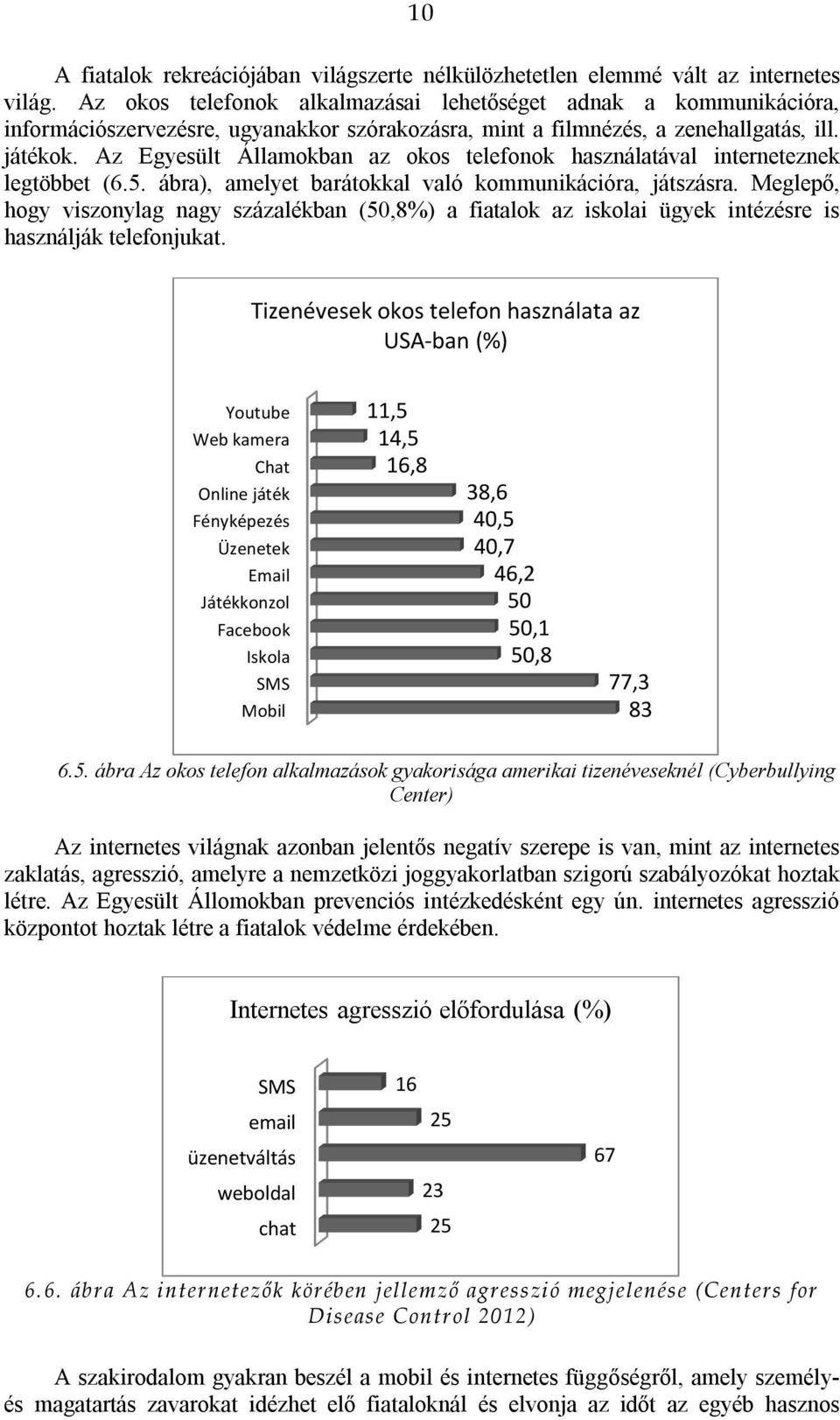 Az Egyesült Államokban az okos telefonok használatával interneteznek legtöbbet (6.5. ábra), amelyet barátokkal való kommunikációra, játszásra.