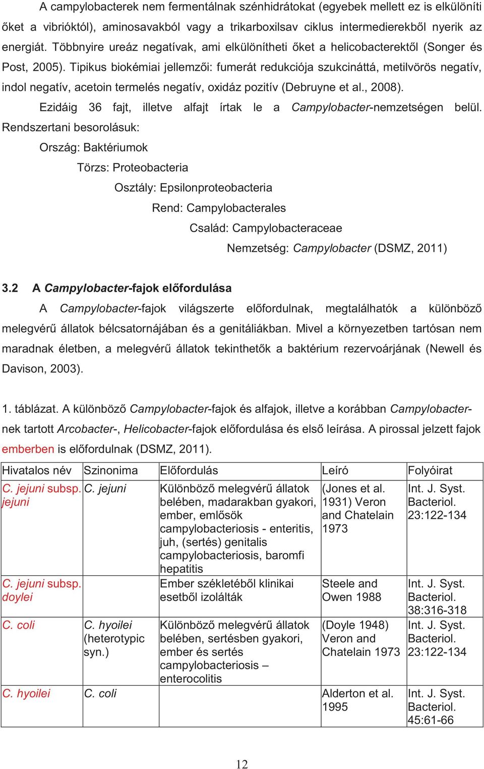 Tipikus biokémiai jellemzői: fumerát redukciója szukcináttá, metilvörös negatív, indol negatív, acetoin termelés negatív, oxidáz pozitív (Debruyne et al., 2008).