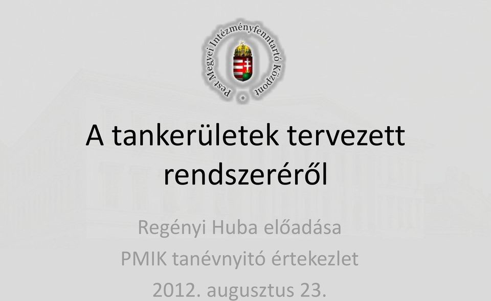 előadása PMIK tanévnyitó