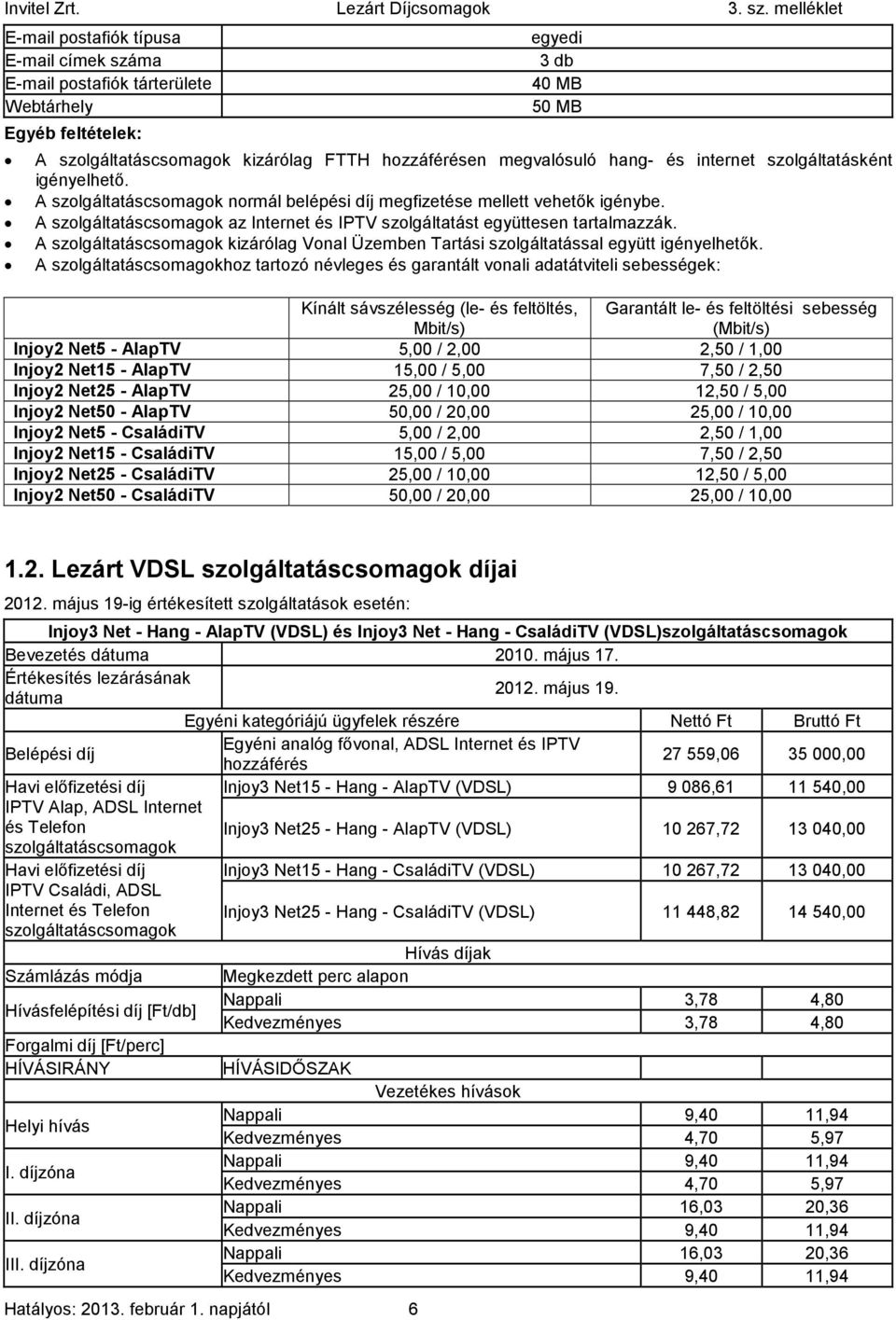 A szolgáltatáscsomagok kizárólag Vonal Üzemben Tartási szolgáltatással együtt igényelhetők.