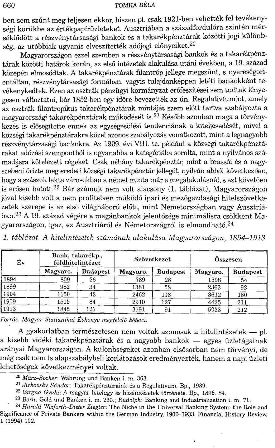 20 Magyarországon ezzel szemben a részvénytársasági bankok és a takarékpénztárak közötti határok korán, az első intézetek alakulása utáni években, a 19. század közepén elmosódtak.