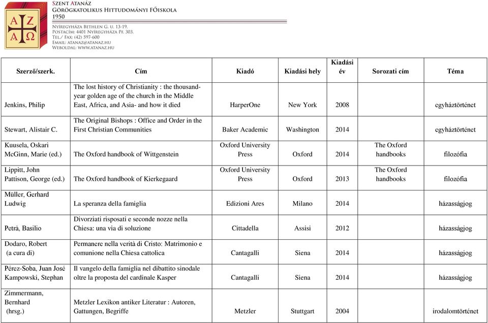 and Order in the First Christian Communities Baker Academic Washington 2014 egyháztörténet Kuusela, Oskari McGinn, Marie (ed.