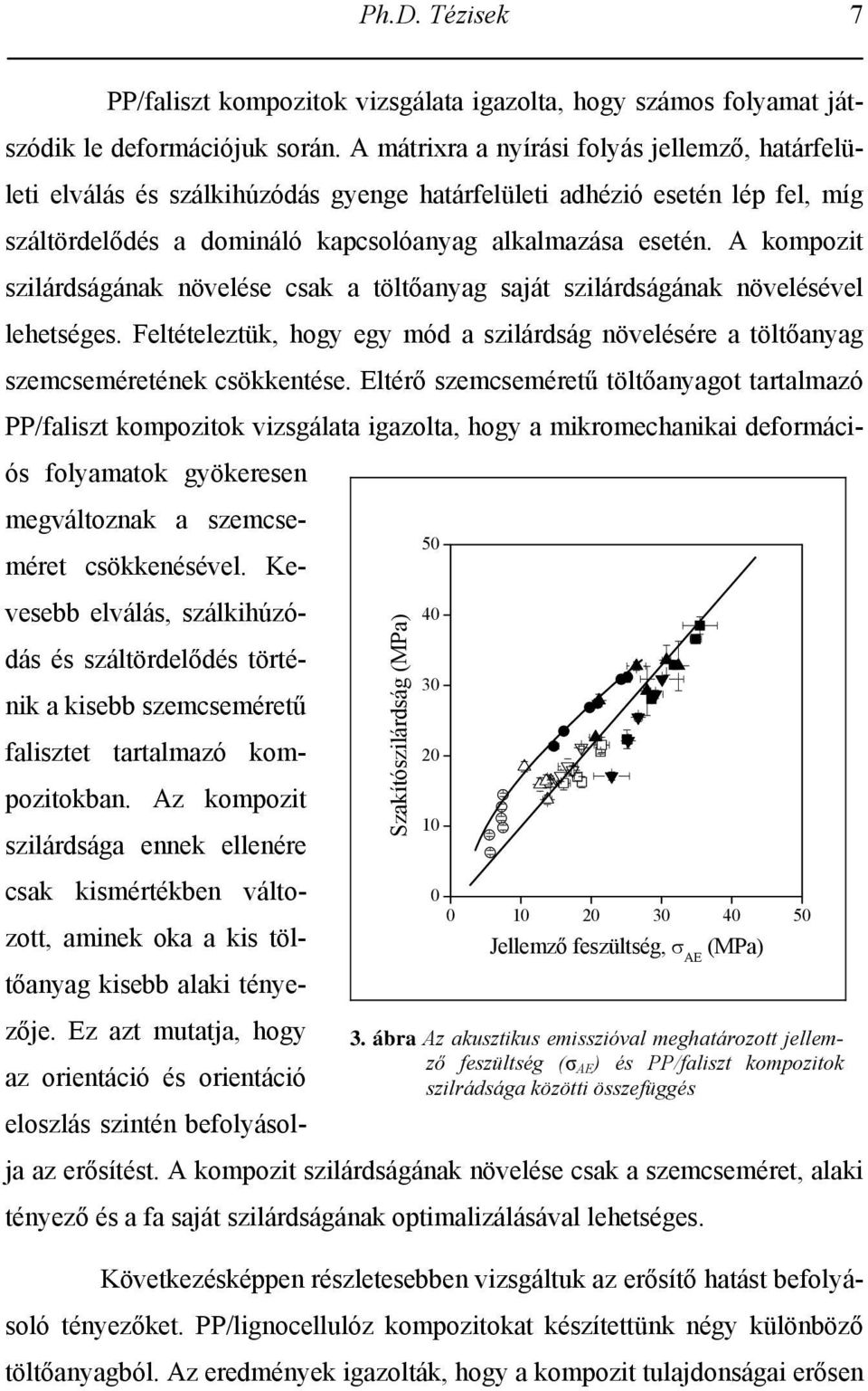 A kompozit szilárdságának növelése csak a töltőanyag saját szilárdságának növelésével lehetséges. Feltételeztük, hogy egy mód a szilárdság növelésére a töltőanyag szemcseméretének csökkentése.