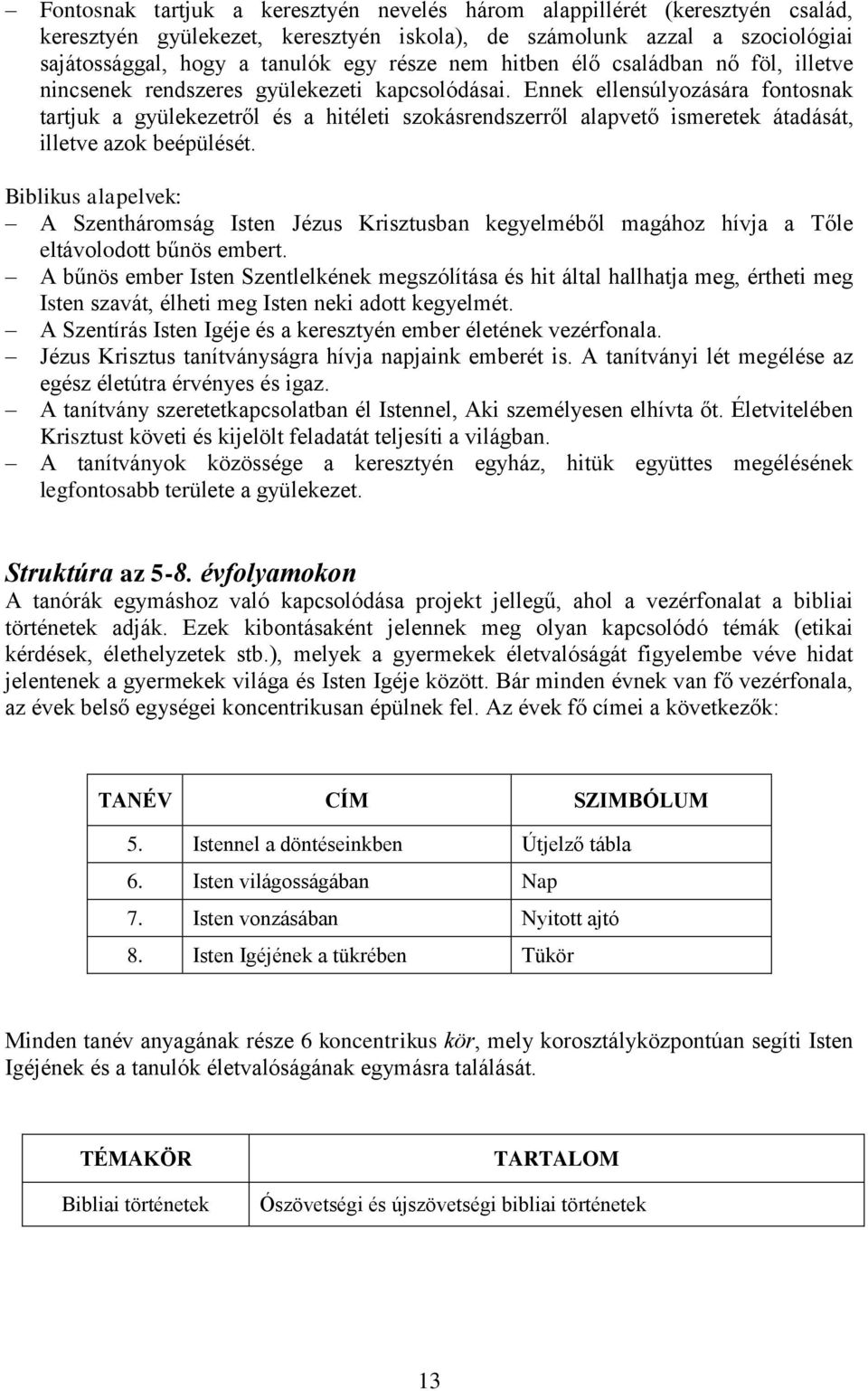 Ennek ellensúlyozására fontosnak tartjuk a gyülekezetről és a hitéleti szokásrendszerről alapvető ismeretek átadását, illetve azok beépülését.