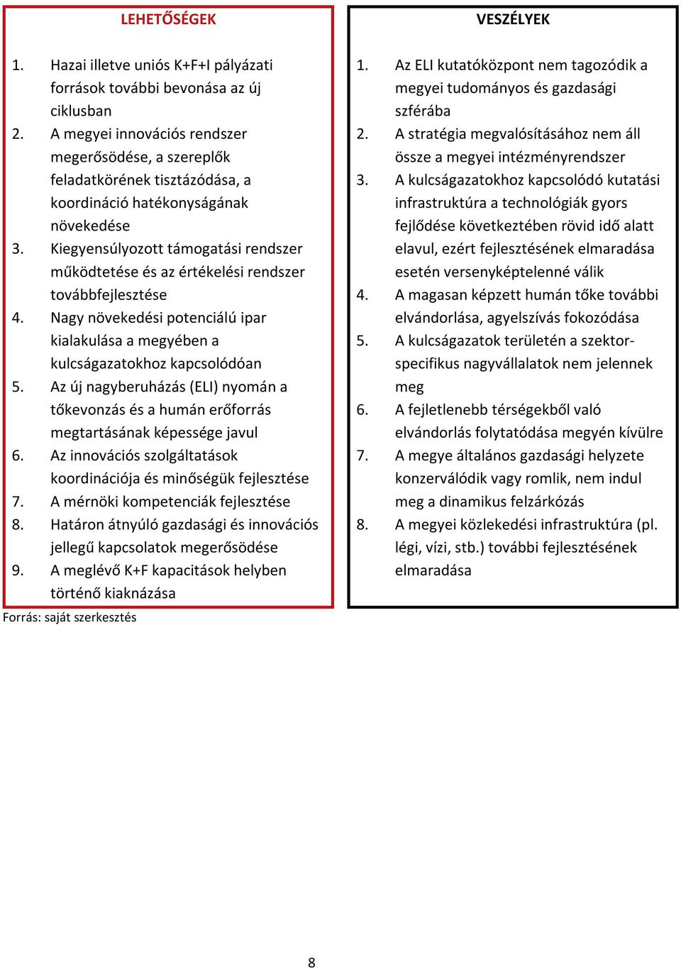 Kiegyensúlyozott támogatási rendszer működtetése és az értékelési rendszer továbbfejlesztése 4. Nagy növekedési potenciálú ipar kialakulása a megyében a kulcságazatokhoz kapcsolódóan 5.