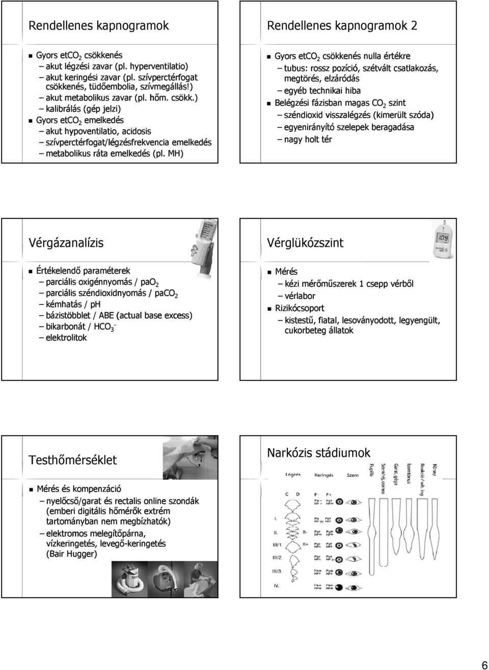 MH) Gyors etco 2 csökkenés nulla értékre tubus: rossz pozíció, szétvált csatlakozás, megtörés, elzáródás egyéb technikai hiba Belégzési fázisban magas CO 2 szint széndioxid visszalégzés (kimerült